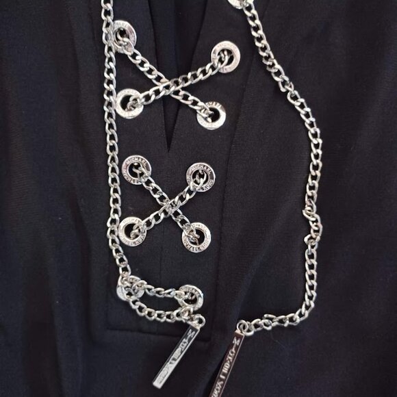 Michael Michael Kors Women’s Plus 3X Black Chain Lace-Up Dress NWT $130 - Picture 5 of 10